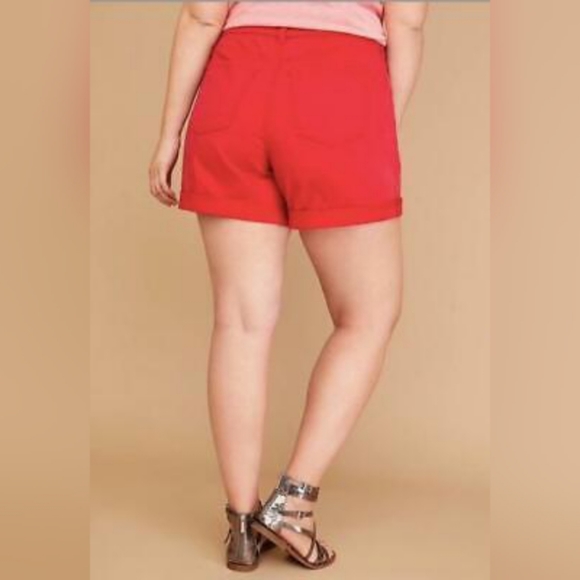 Lane Bryant Girlfriend Shorts size 24 Red **New w/tags - Picture 2 of 4